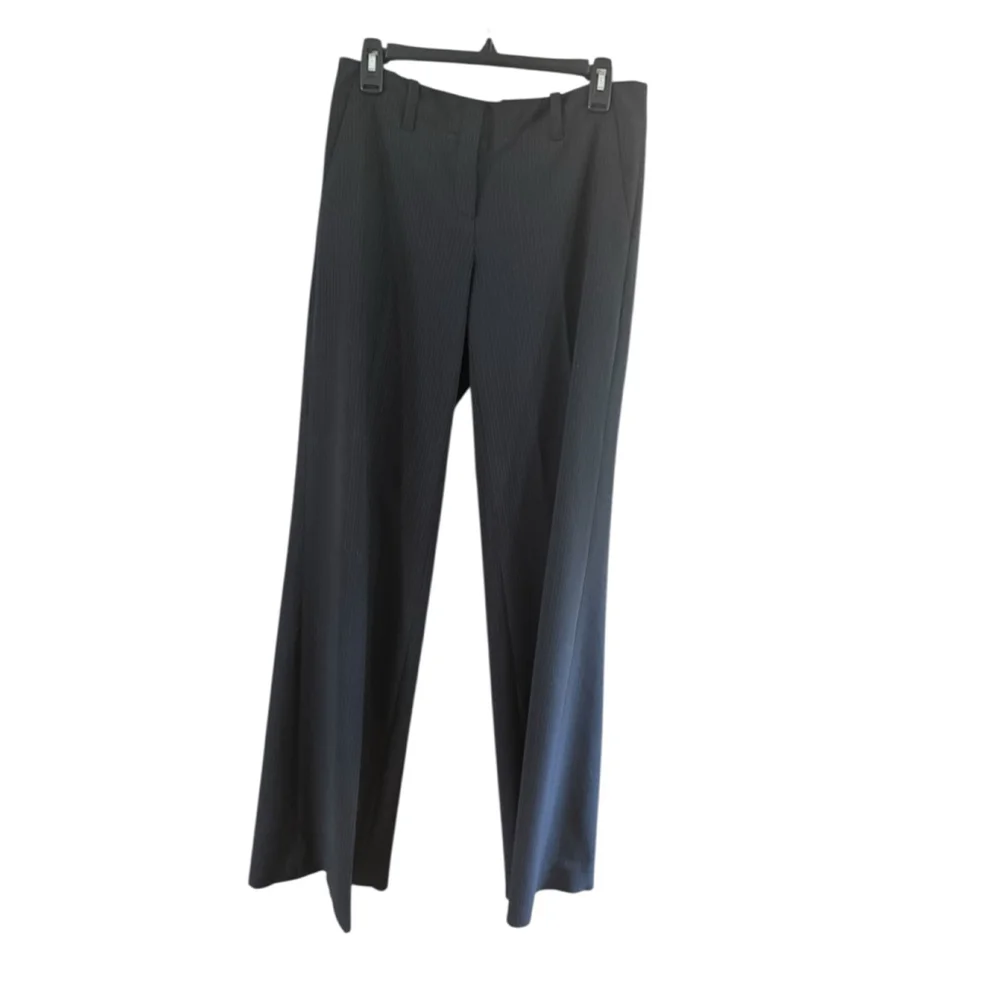 Women's Elie Tahari Black Pinstripe Trousers Size 10